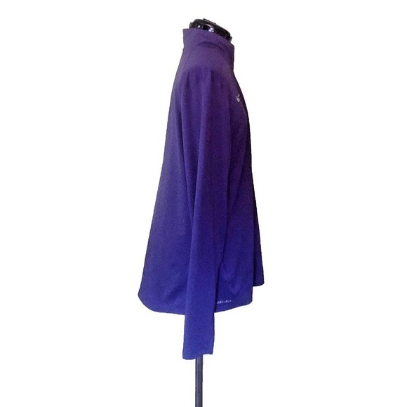 Nike Dri -Fit Element 1/4 Zip Top Purple Womens Size Large Thumb Holes Athletic - Picture 3 of 8